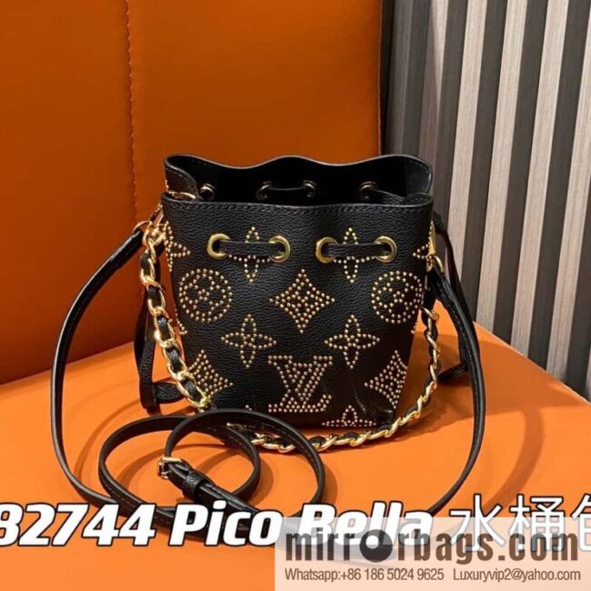 [Boutique‑grade] M46828 monogram upgraded anti-fouling leather, bowl bean bag series Croissant MM croissant bag 2024 early spring series