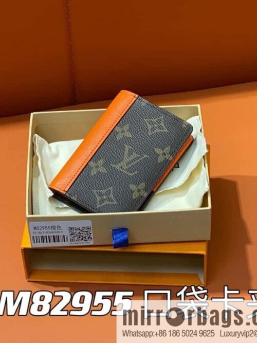 [Premium‑quality] M82955 monogram orange, card holder wallet series, this Coin card holder, pocket card holder