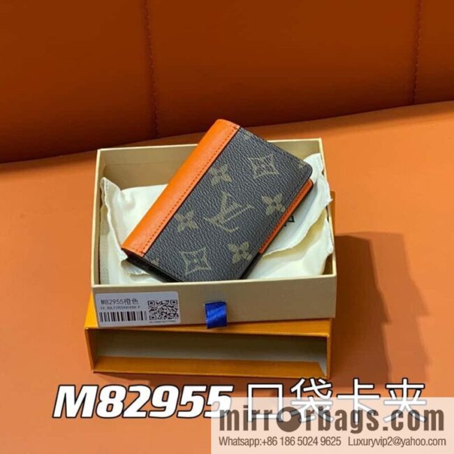 [Premium‑quality] M82955 monogram orange, card holder wallet series, this Coin card holder, pocket card holder