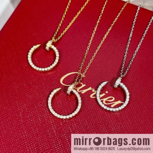 ❗New ❗ ☀ one to one Seiko version ☀ Cartier Cartier glossy, full of diamonds, nail necklace ☀