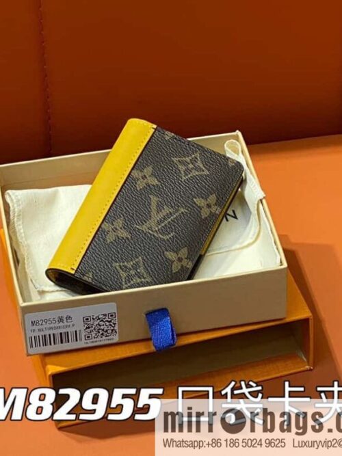 [Premium‑quality] M82955 monogram yellow, card holder wallet series, this Coin card holder, pocket card holder