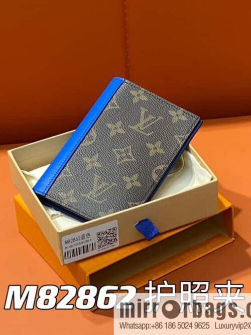 [Premium‑quality] M82862 monogram blue, passport holder wallet series, passport protective cover