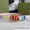 GUCCI Gucci, a collection of flowers and floral prints by artist Ken Scott, double G belt buckle 3.0cm belt