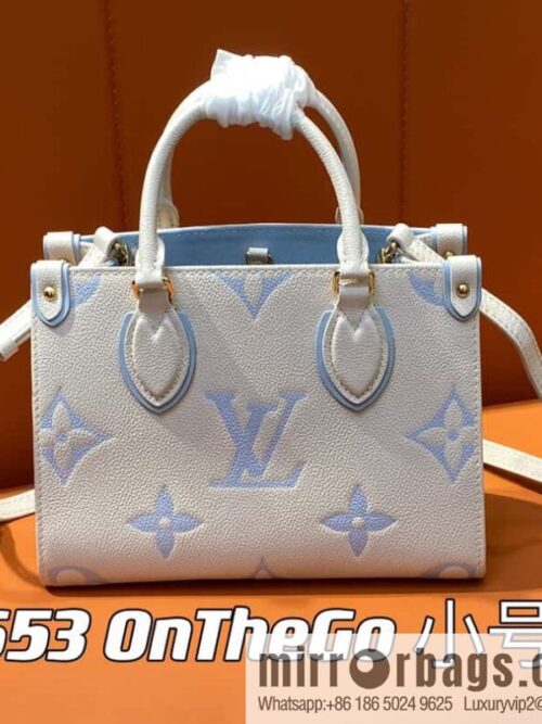[Boutique‑grade] M45653 blueberry milk M46833 M46569 full leather square bag series, this OnTheGo small handbag.