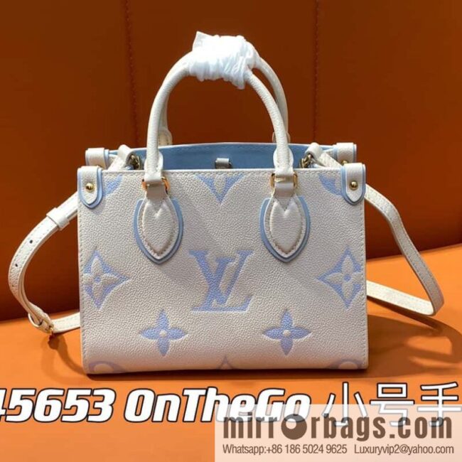 [Boutique‑grade] M45653 blueberry milk M46833 M46569 full leather square bag series, this OnTheGo small handbag.