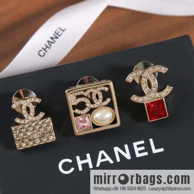 [Three in one] ☀️ new ☑️ Chanel double c bag square diamond three-piece brooch ☀️