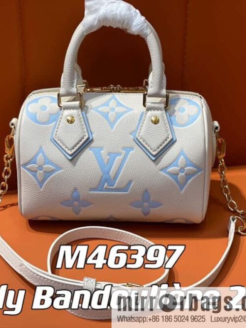[Premium‑quality] M46397 blueberry milk, full leather speedy pillow bag series Speedy Bandoulière 20 handbag