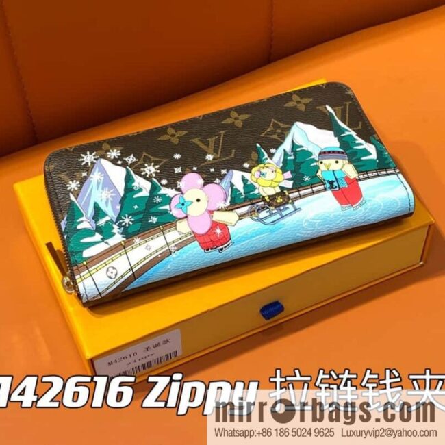[Boutique‑grade] M42616 Christmas single zipper wallet series Zippy zipper wallet