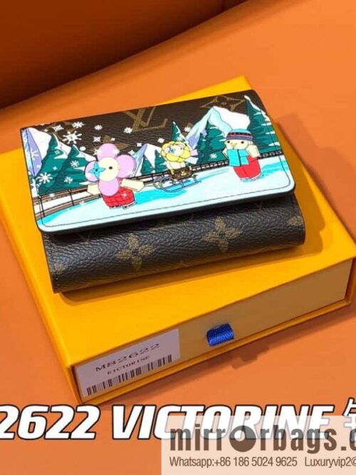 [Boutique‑grade] M82622 Christmas tri-fold wallet series, small wallet VICTORINE wallet