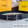 FENDI Fendi FF logo exquisite craftsmanship metal buckle first layer cowhide belt 3.5cm