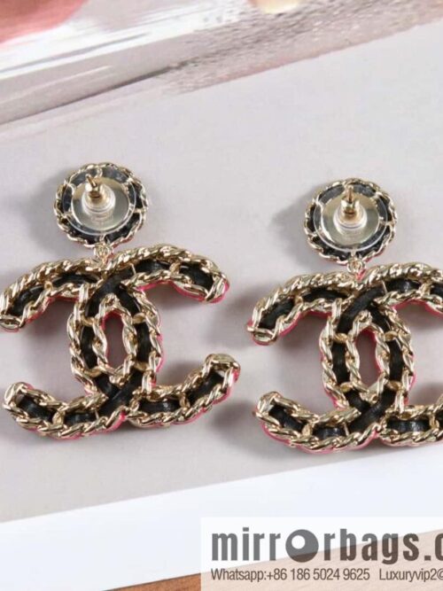 IMG_2897-800x800qfrutc0xoga148323_20250705070317.jpg New ☑️ Chanel c2 double c black leather rope stud earrings