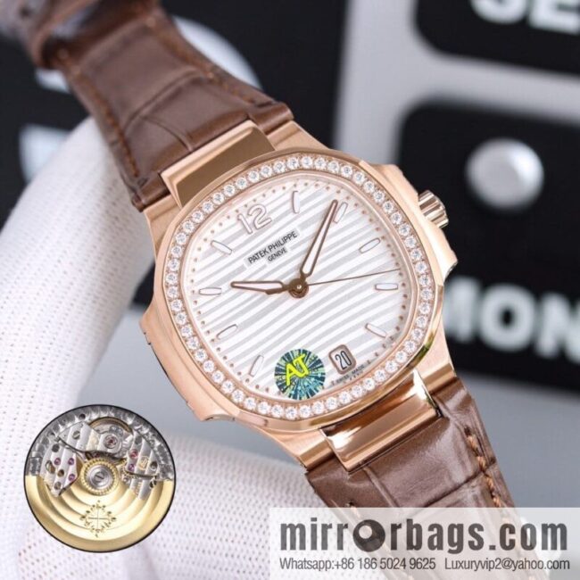IMG_29740-800x800saj2w2150up87227_20250701222853.jpg Patek Philippe Sports Elegant Nautilus Belt Women\'s Watch PP7118 Customized Edition 9015 Machine Modified Cal.324sc Automatic Movement
