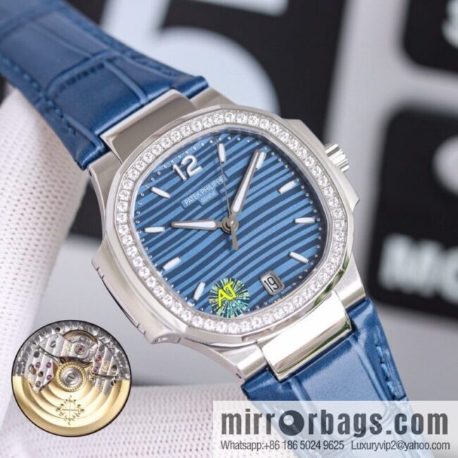 IMG_29950-800x800m22rdeqrtiv87231_20250701222900.jpg Patek Philippe Sports Elegant Nautilus Belt Women\'s Watch PP7118 Customized Edition 9015 Machine Modified Cal.324sc Automatic Movement