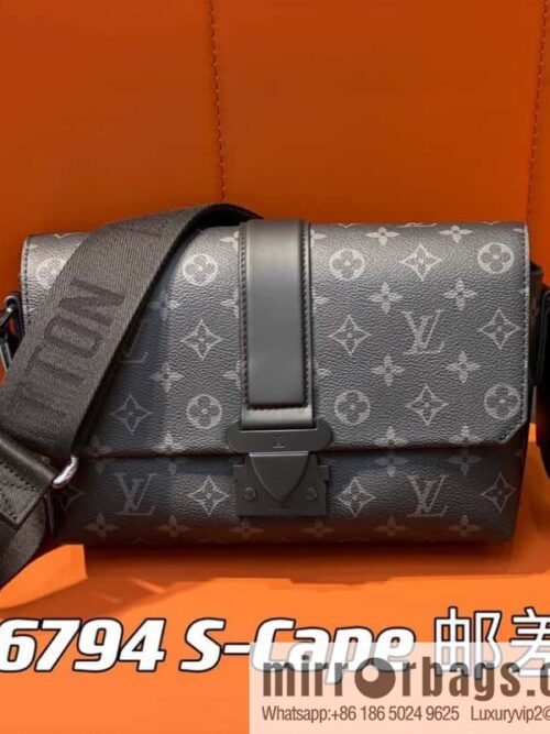 [Boutique‑grade] M46794 black flower, men\'s bag messenger bag series S-Cape messenger bag