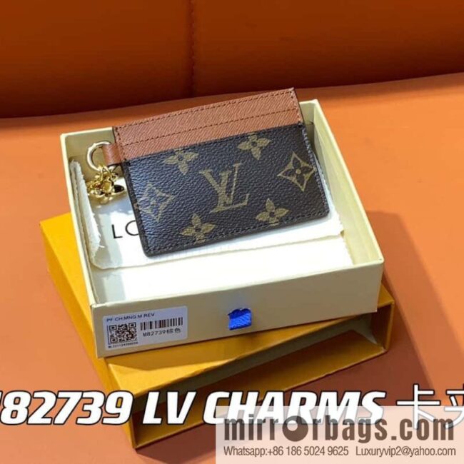 [Boutique‑grade] M82739 monogram brown card holder wallet series LV CHARMS card holder