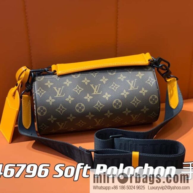 [Boutique‑grade] M46796 monogram cylinder bag men\'s bag series, this Soft Polochon small handbag