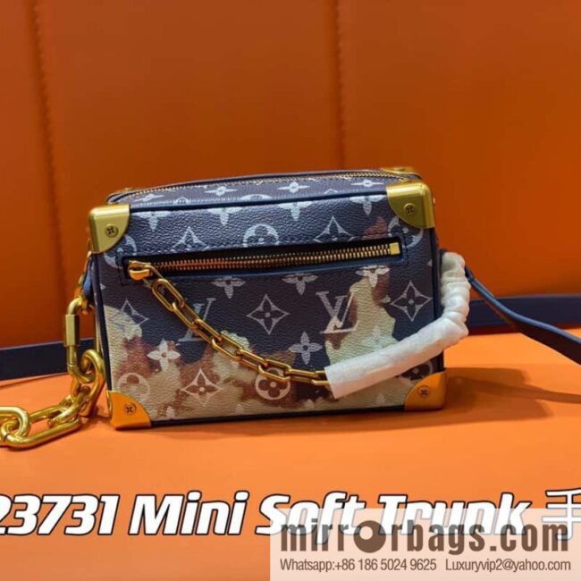 [Boutique‑grade] M23731 blue flame, box box series M44480 This Mini Soft Trunk handbag