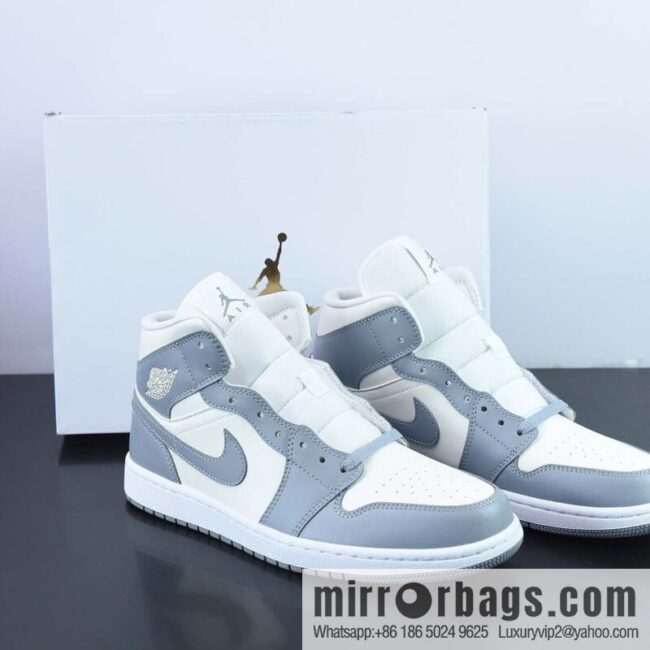 Air Jordan 1 Mid Gray and White Small Dior 2.0 Middle Series Item Number: BQ6472-115