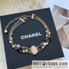 New Chanel Double C Oval Triple Pearl Necklace Necklace