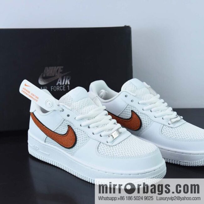 Air Force 1 \'07 Low \"White/Red/Space Silver\" Air Force One Classic \"leather (fabric) white mesh\" low-top casual shoes DZ5228-100