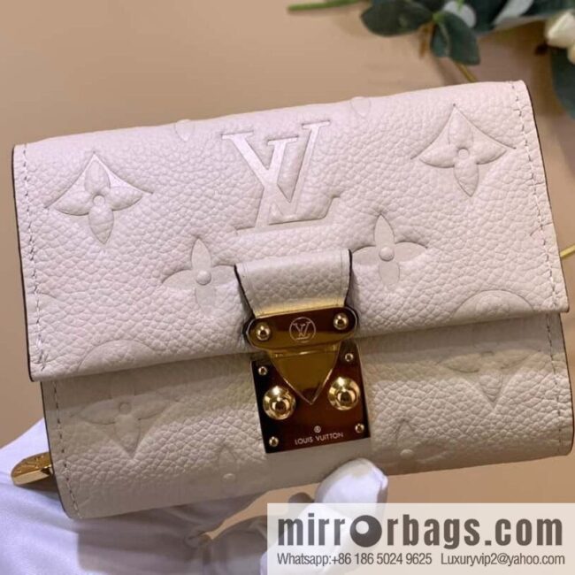 [Metis short wallet - all steel hardware] M81071 white (embossed) M81071 MÉTIS short wallet