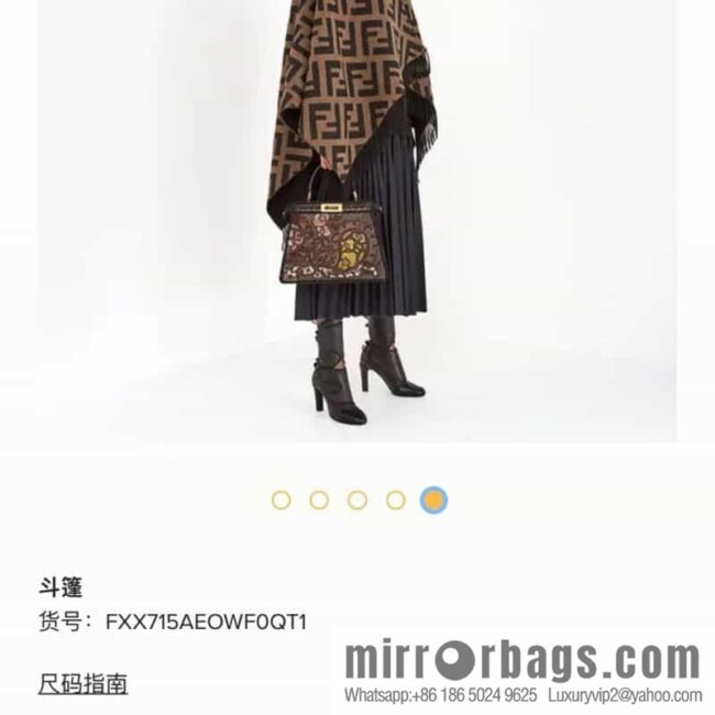 Fendi 51% wool 49% cashmere cloak on both sides FXX715AEOWF0QT1