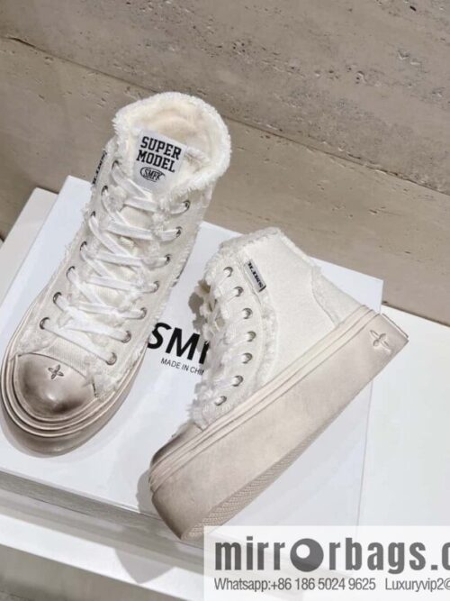 🐰🐰(Top version) Old polish 23s-SMFK Guochao Tide\'s latest popular cross flower, skateboard shoes, platform, casual, canvas shoes