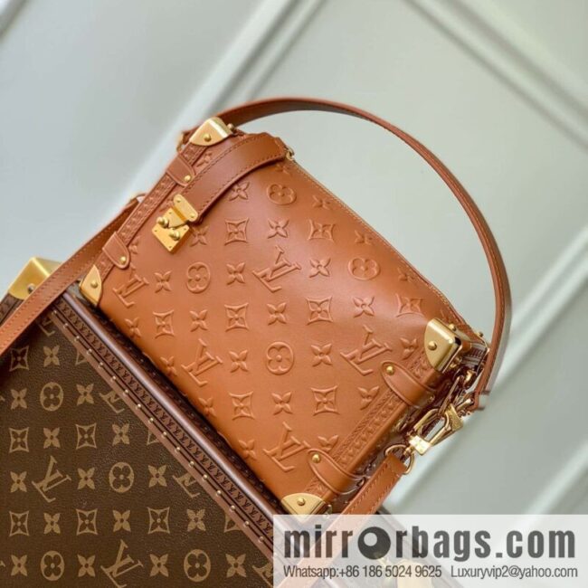 M21709 Full Leather Brown M21741 SIDE TRUNK Handbag