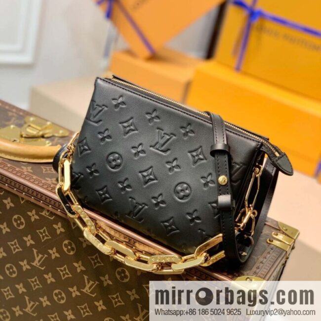 Top original order M57796 black Coussin BB handbag