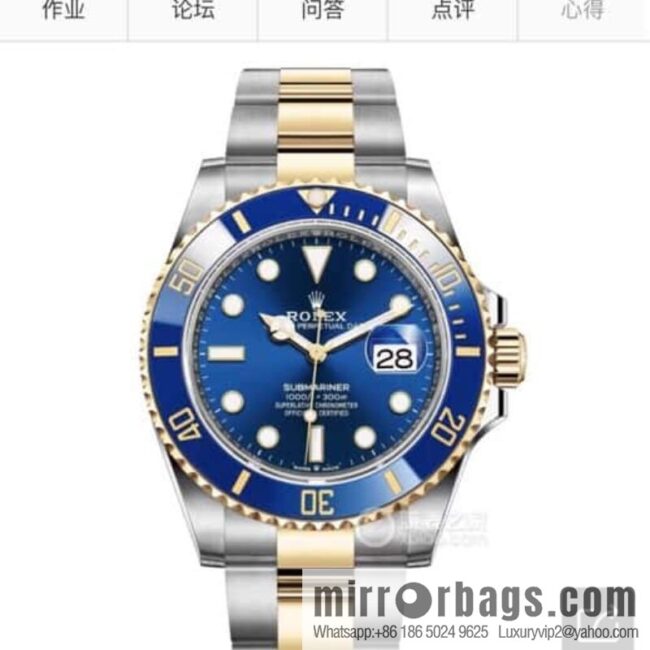 Rolex Submariner series is loaded with Swiss original ETA-2836 movement classic watch diameter 41mm