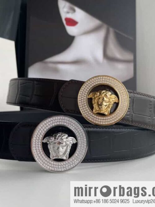 IMG_3843-800x800mipvrstkbvu101856_20250702045450.jpg VERSACE Versace, Men\'s Black Cowhide Crocodile Textured Belt 3.8cm