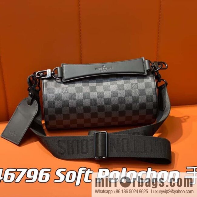 [Boutique‑grade] M46796 Haige, cylinder bag men\'s bag series, this Soft Polochon small handbag.