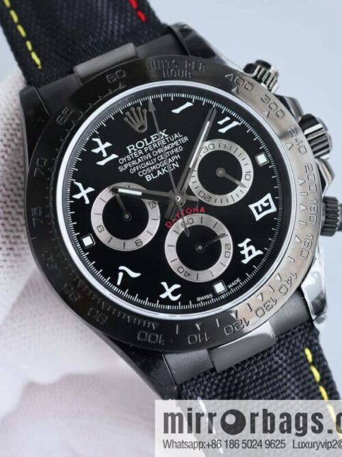 All-black steel Daytona ultra-thin upgraded 12.3mm Daytona Velcro convenient strap style 7750 ultra-thin movement mechanical watch