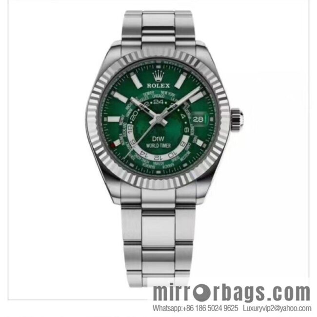 H8 new Yin Yang Rolex Sky-Dweller Skywalker longitudinal bezel with Rolex Ring Command triangular pit pattern