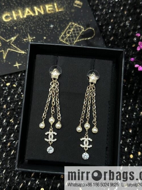 IMG_3990-800x8005kvxwopriyt124748_20250702182637.jpg ☀️New ☑️ Chanel double c pentagram ⭐ star fringed stud earrings