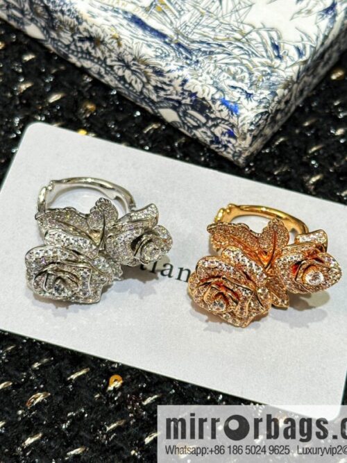 New ☑️ Dior full diamond double rose ring