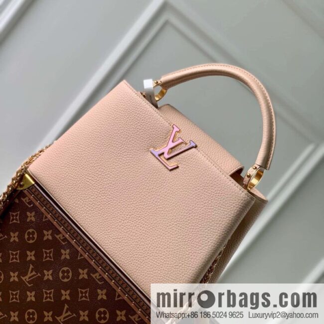 M23082 Pink White, Small M22055 CAPUCINES Small Handbag