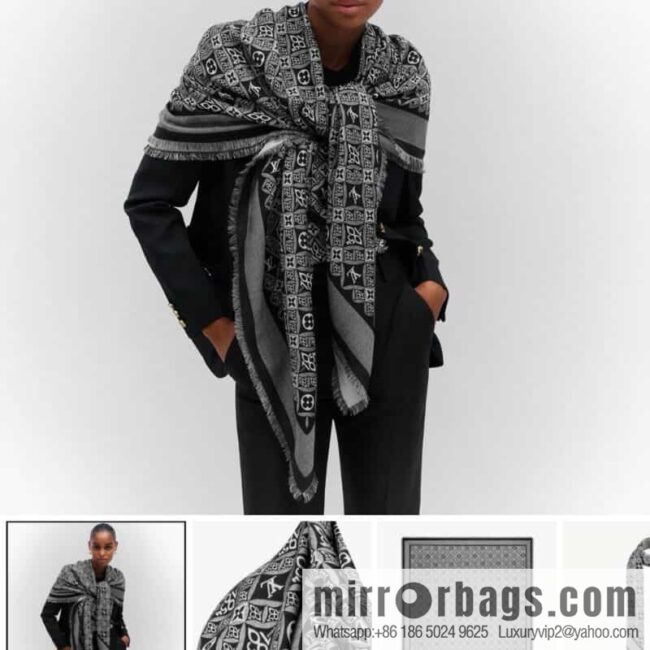LV Louis Vuitton 60% silk 40% wool scarf shawl mp2821 mp2823