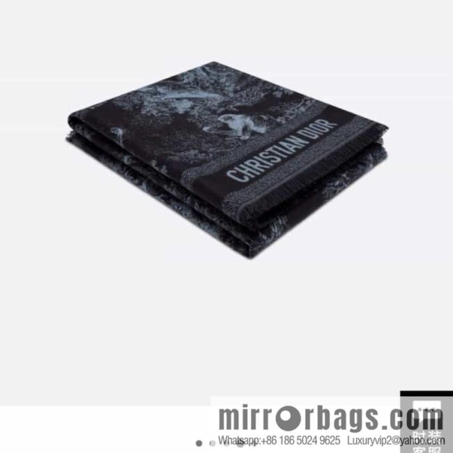 Dior Dior Navy Blue Rui Printed Shawl Blanket 12TOJ090I605_C543