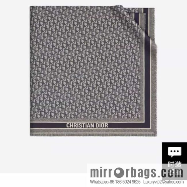 Dior D-Oblique pattern large shawl scarf 12DOB140I142_C540