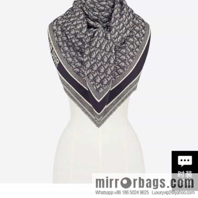 Dior D-Oblique pattern large shawl scarf 12DOB140I142_C540