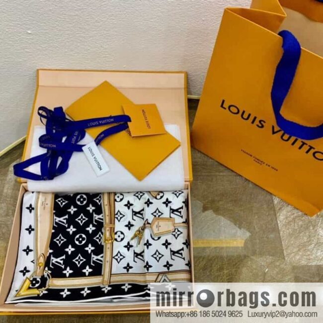 LV Louis Vuitton 100% silk twill scarf M78667 M78666 M70638