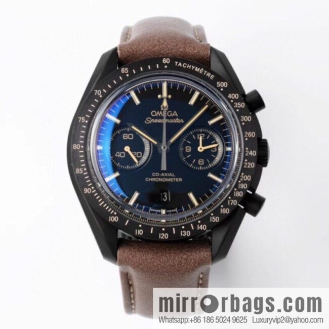 OMEGA Omega, Speedmaster series Dark Side of the Moon 🎮 OB2 running seconds chronograph mechanical men\'s watch, equipped with stable original 9300 automatic movement