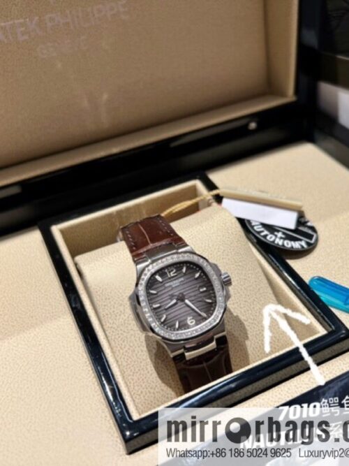 Batafile Nautilus 7010R Swiss Quartz Crocodile Leather