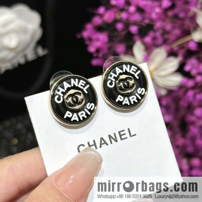 ☀️New ☑️ chanel c1 double c round stud earrings ☀️