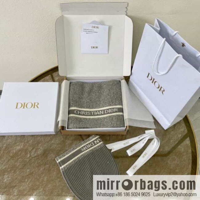 (Set) Dior Rock Grey • D-White Scarf 05DWI314I007_C540