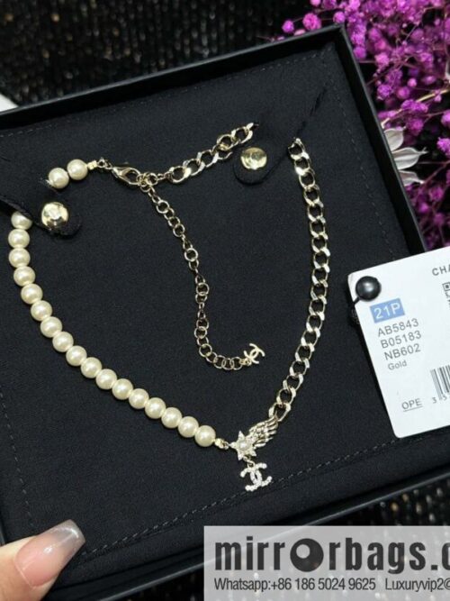 IMG_4405-800x8001x4ennxwirn124490_20250702181820.jpg ☀️New ☑️ Chanel Double C Pentagram ⭐ Star Wings Pearl Necklace ☀️