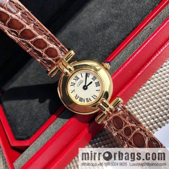 IMG_44870-800x800q3decvks3vw105600_20250702063002.jpg Crocodile leather version YYDS Cartier small cyclone must de small gold watch vintage medieval out of stock king
