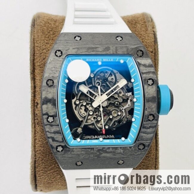 ZF high-tech reconstruction legend RICHARD MILLE carbon fiber limited edition, Richard Miller RM055 \"white legend\" global limited edition watch