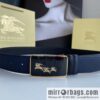BURBERRY Burberry, resin craft logo warhorse metal buckle 3.5cm men\'s cowhide belt